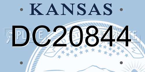 DC20844 Kansas License Plate