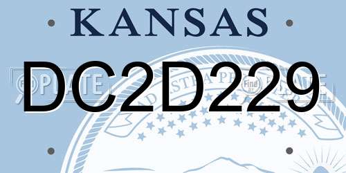 DC2D229 Kansas License Plate