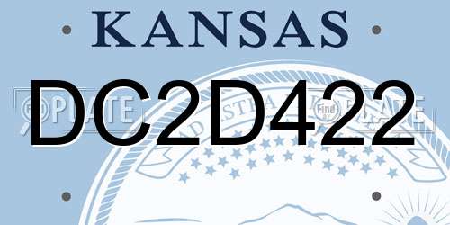 DC2D422 Kansas License Plate