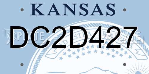DC2D427 Kansas License Plate