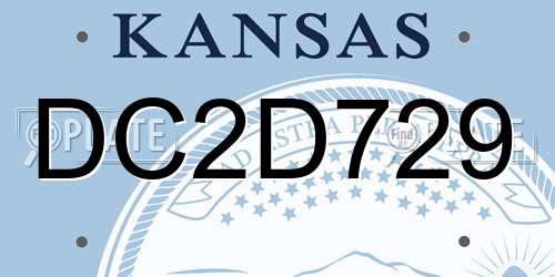 DC2D729 Kansas License Plate