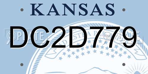 DC2D779 Kansas License Plate