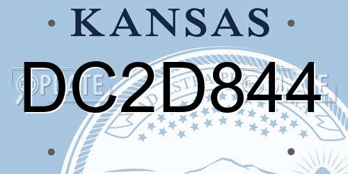 DC2D844 Kansas License Plate