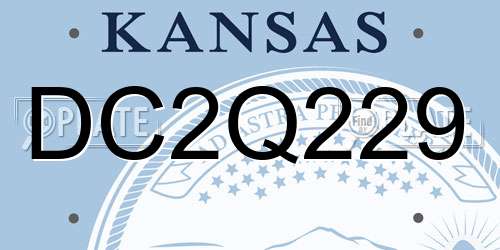 DC2Q229 Kansas License Plate