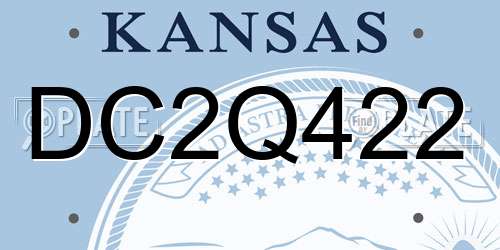 DC2Q422 Kansas License Plate
