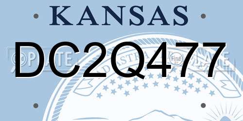 DC2Q477 Kansas License Plate
