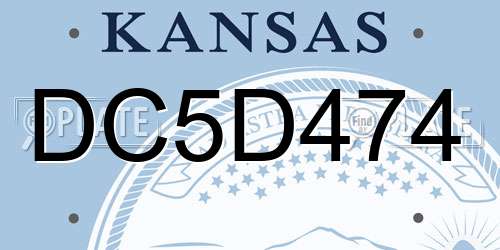 DC5D474 Kansas License Plate