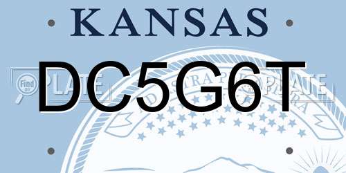 DC5G6T Kansas License Plate