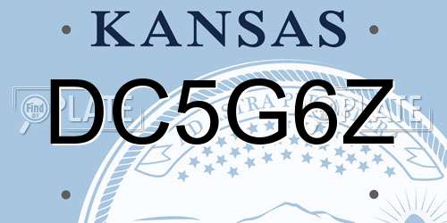DC5G6Z Kansas License Plate