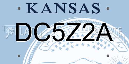 DC5Z2A Kansas License Plate