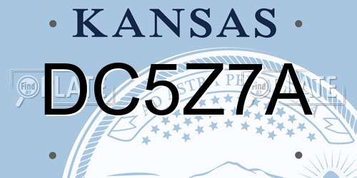DC5Z7A Kansas License Plate