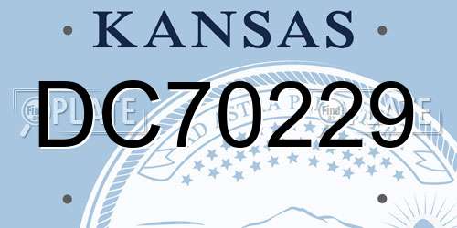 DC70229 Kansas License Plate