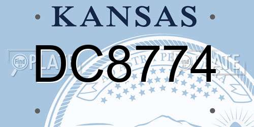 DC8774 Kansas License Plate