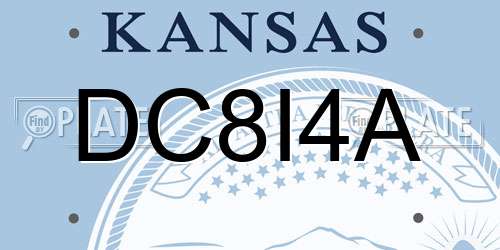 DC8I4A Kansas License Plate