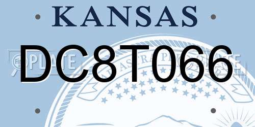 DC8T066 Kansas License Plate