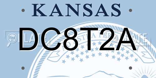 DC8T2A Kansas License Plate