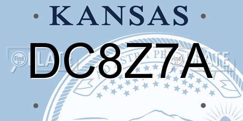 DC8Z7A Kansas License Plate