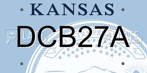 DCB27A Kansas License Plate