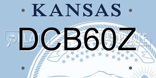 DCB60Z Kansas License Plate