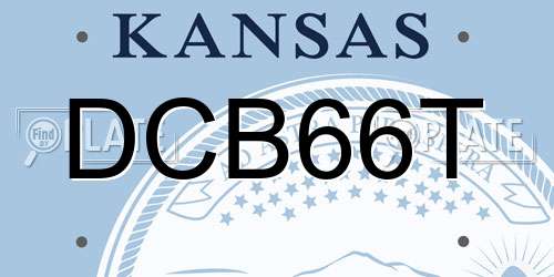 DCB66T Kansas License Plate