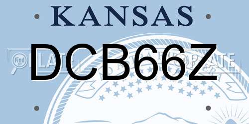 DCB66Z Kansas License Plate