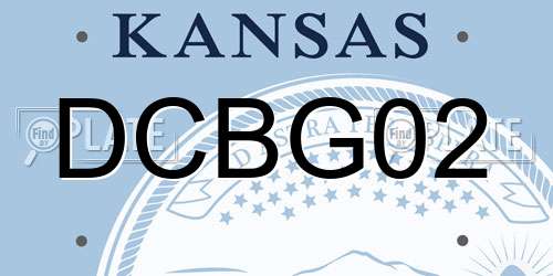 DCBG02 Kansas License Plate