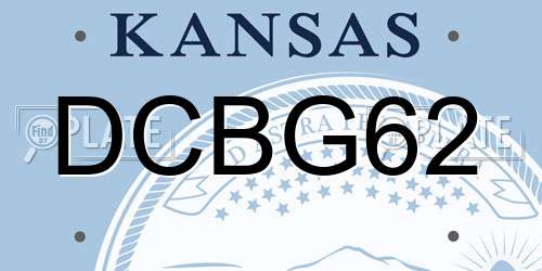 DCBG62 Kansas License Plate