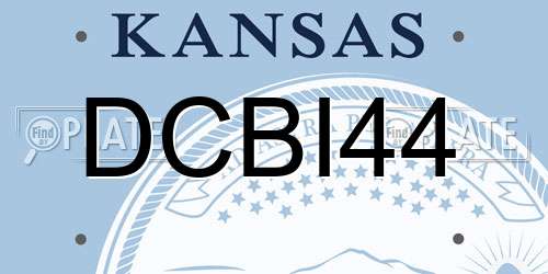 DCBI44 Kansas License Plate