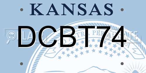 DCBT74 Kansas License Plate