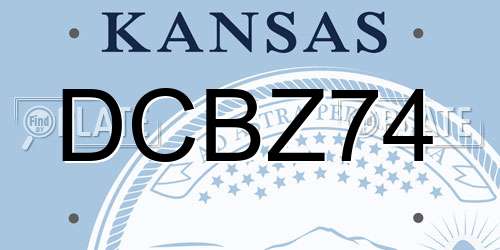 DCBZ74 Kansas License Plate
