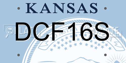 DCF16S Kansas License Plate