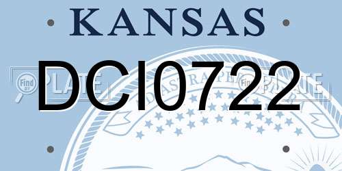 DCI0722 Kansas License Plate