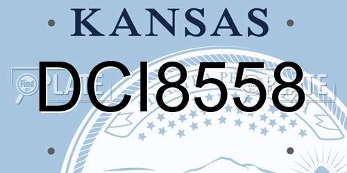 DCI8558 Kansas License Plate