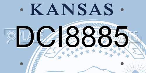 DCI8885 Kansas License Plate