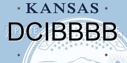 DCIBBBB Kansas License Plate