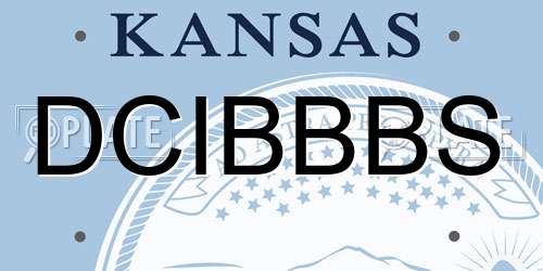 DCIBBBS Kansas License Plate