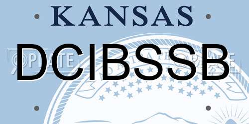 DCIBSSB Kansas License Plate