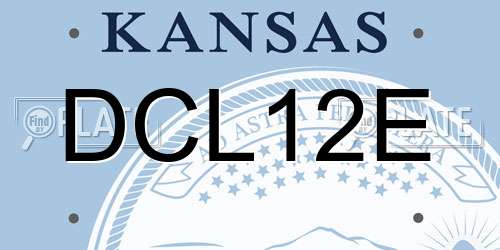 DCL12E Kansas License Plate