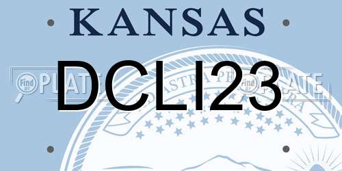 DCLI23 Kansas License Plate