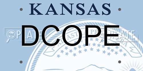DCOPE Kansas License Plate