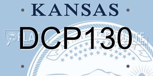 DCP130 Kansas License Plate