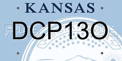 DCP13O Kansas License Plate
