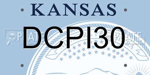 DCPI30 Kansas License Plate