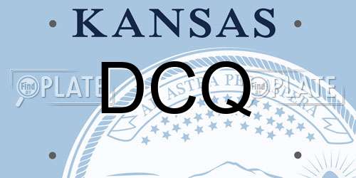 DCQ Kansas License Plate