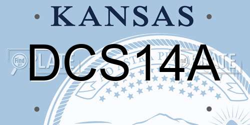 DCS14A Kansas License Plate