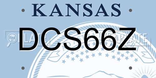 DCS66Z Kansas License Plate
