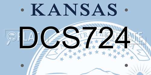 DCS724 Kansas License Plate