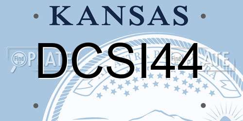 DCSI44 Kansas License Plate