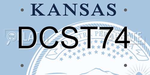 DCST74 Kansas License Plate