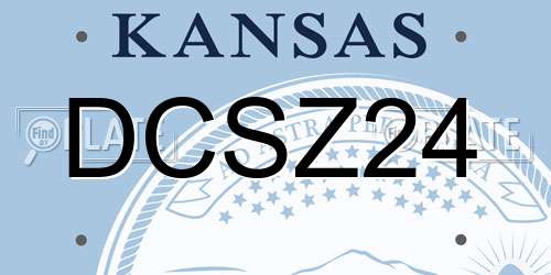 DCSZ24 Kansas License Plate